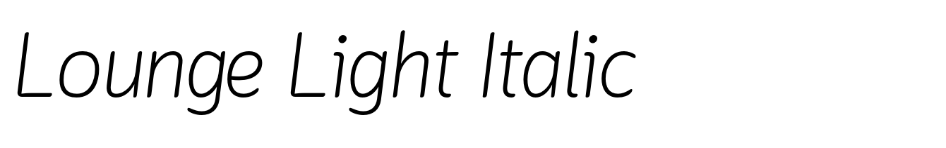 Lounge Light Italic